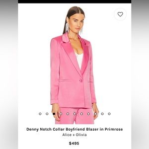Alice and Olivia Deanna Boyfriend Blazer in Primrose / Pink